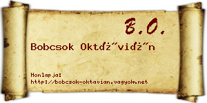 Bobcsok Oktávián névjegykártya